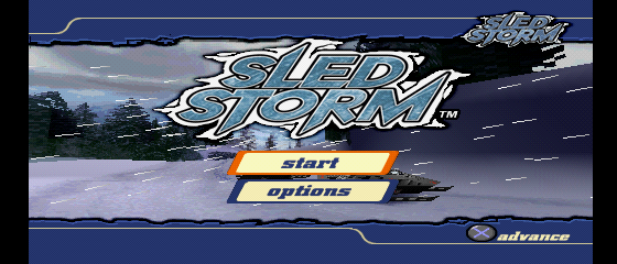 Sled Storm Title Screen